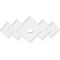 Ekena Millwork Zoe Architectural Grade PVC Ceiling Medallion, 30"W x 20"H x 3"ID x 9 1/4"C x 1"P, One-Piece CMP30X20ZE-03000 - alternate 2